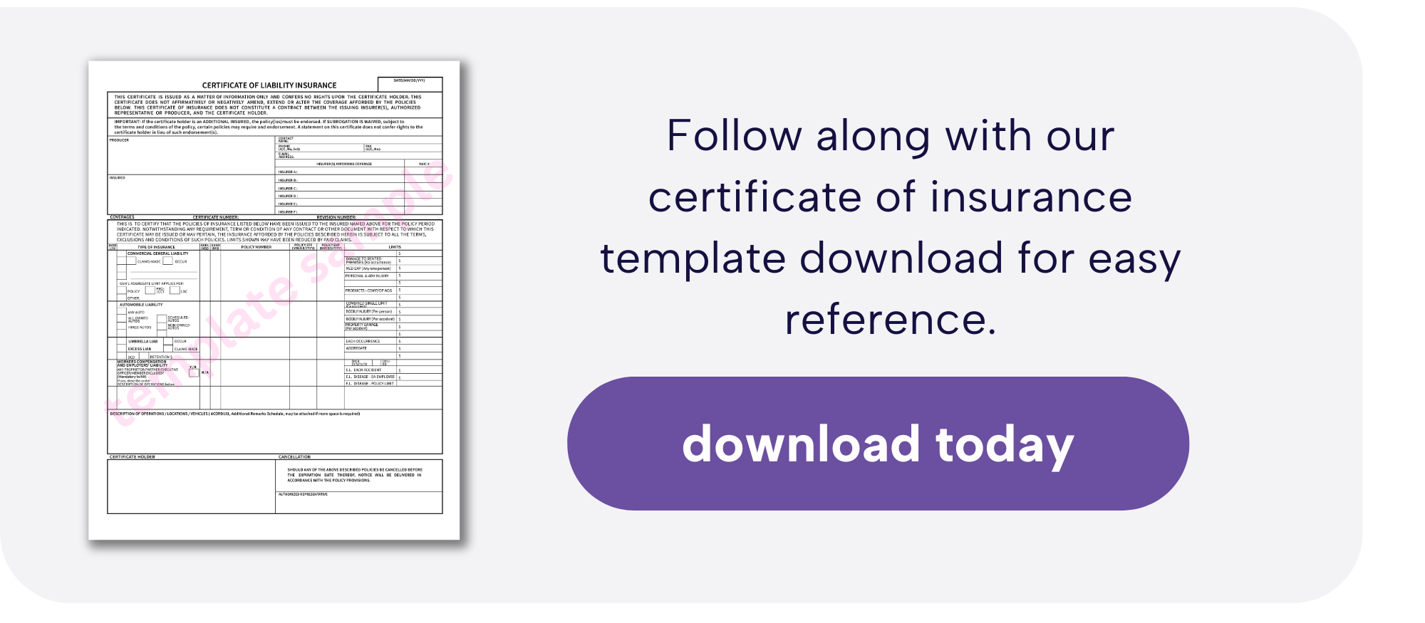 Coi Free Printable Pdf Blank Certificate Of Insurance Form