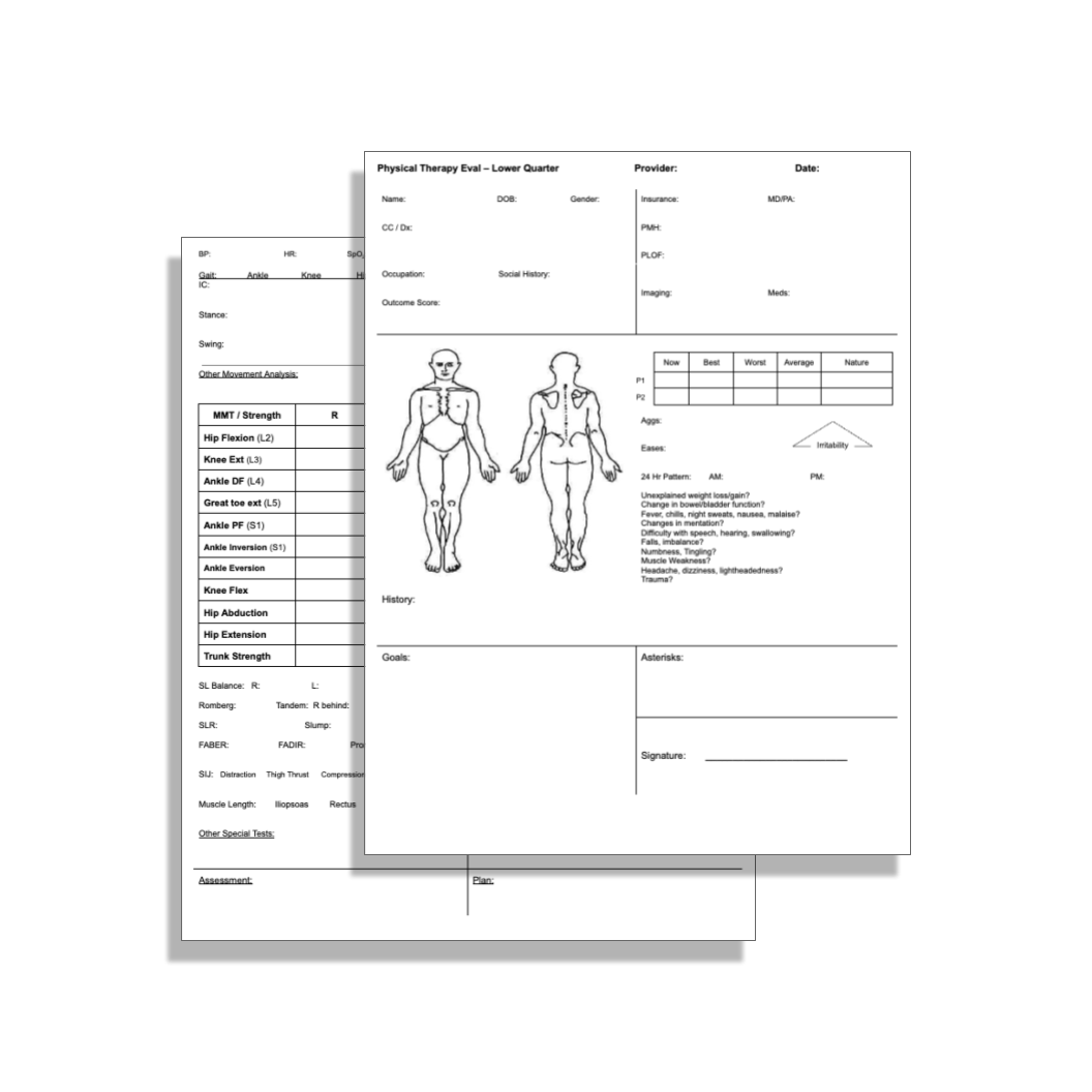  Evaluation Templates James McAfee PT DPT