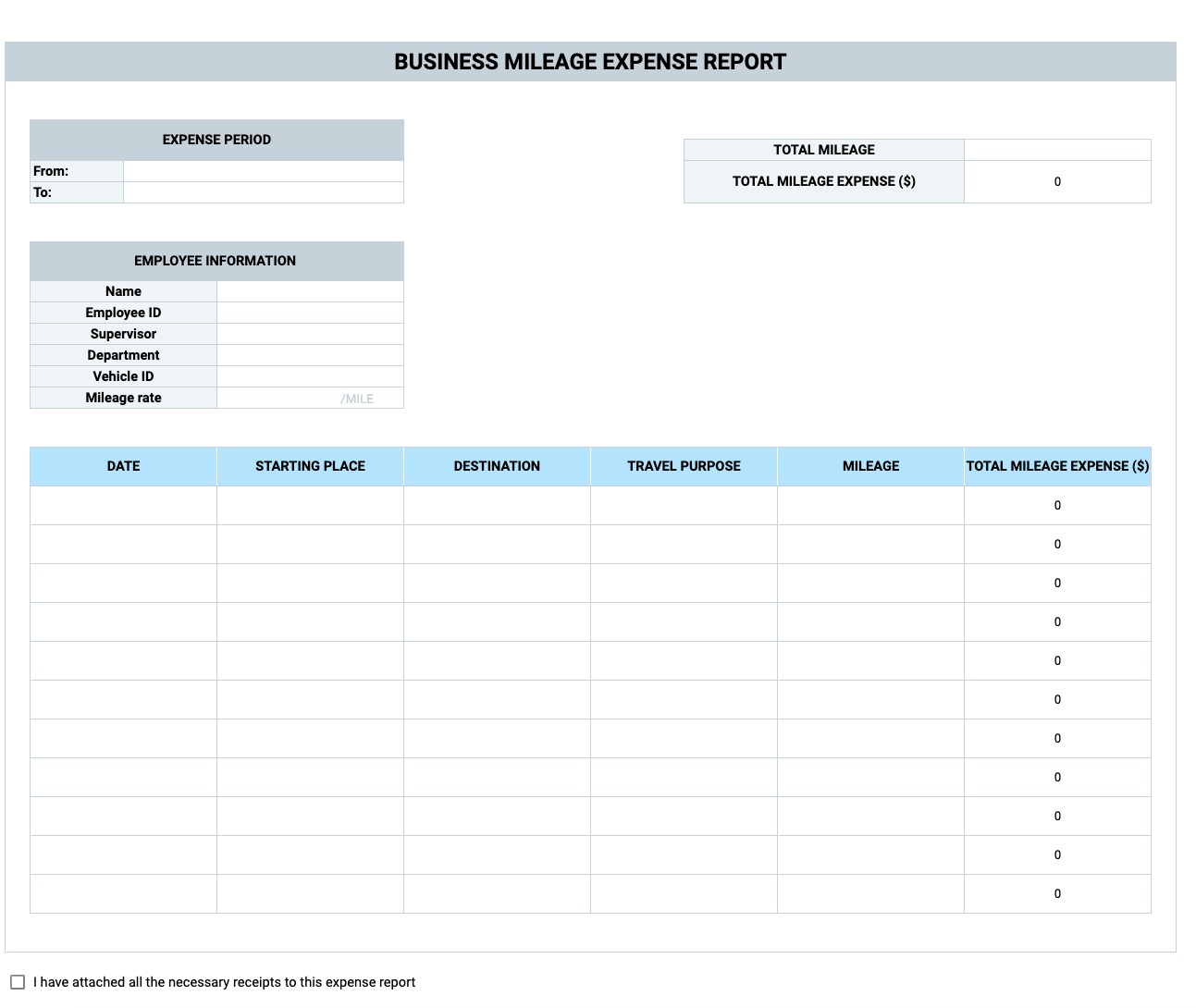 Expense Report Templates Clockify 