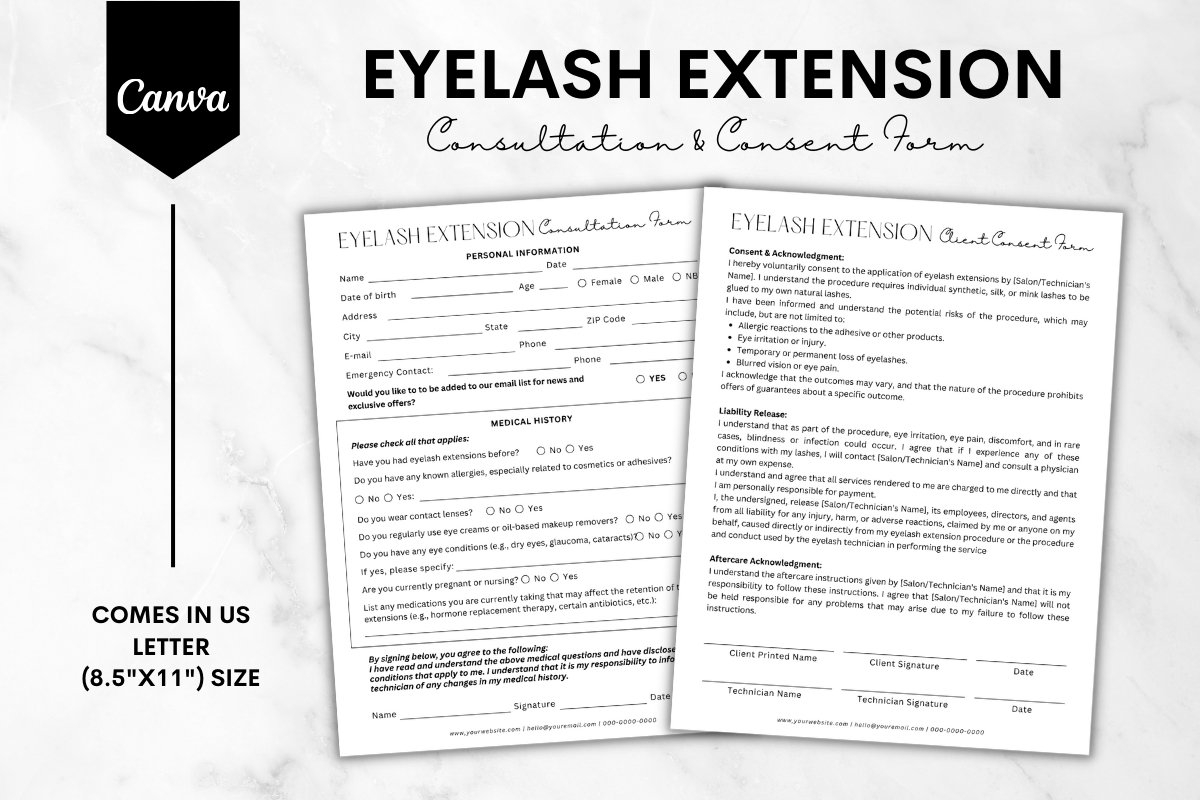 Eyelash Extension Consultation U0026 Consent Form 2797851 