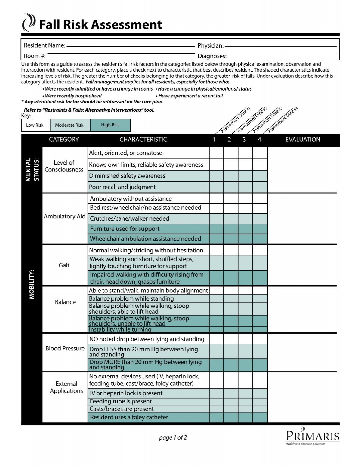 Fall Risk Assessment