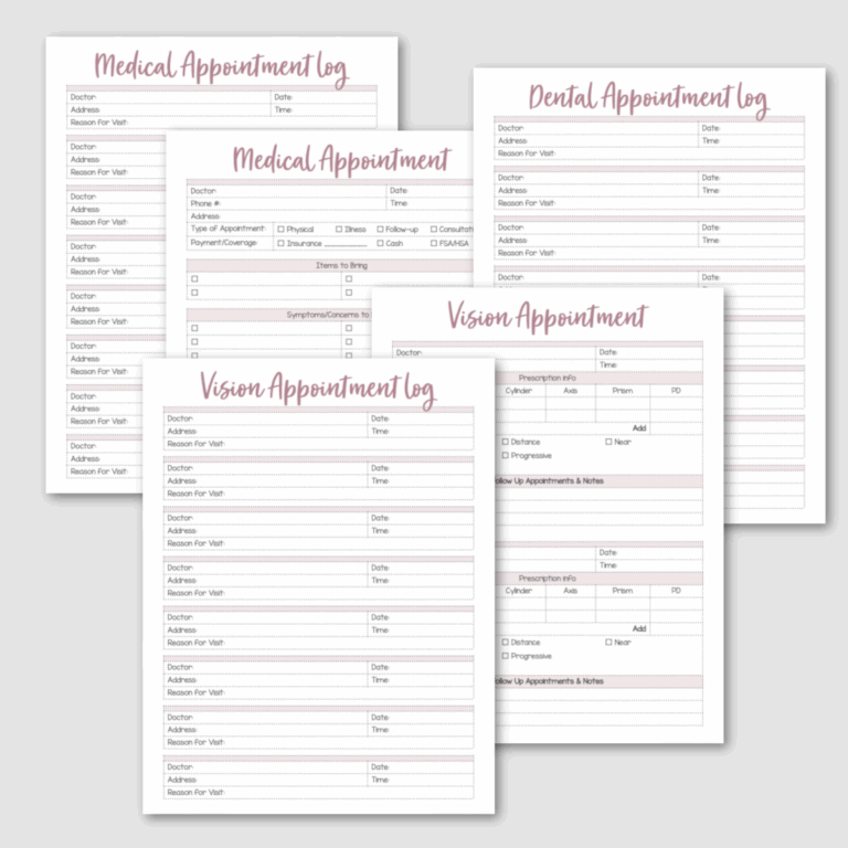 Family Medical Binder Editable PDF Krafty Planner