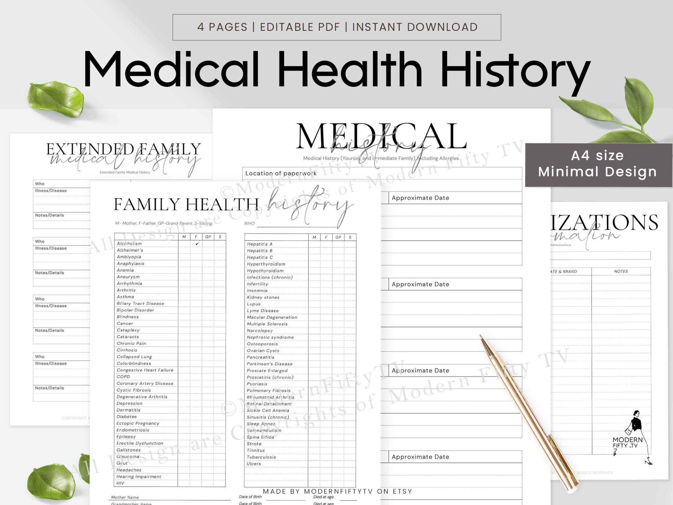 Free Medical History Forms Printable