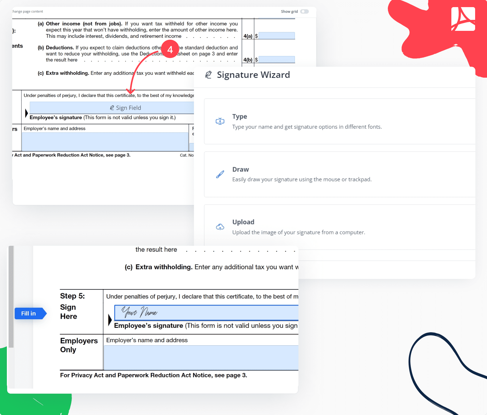 Fill Form W 4 2024 Online Simplify Tax Withholding PDFLiner