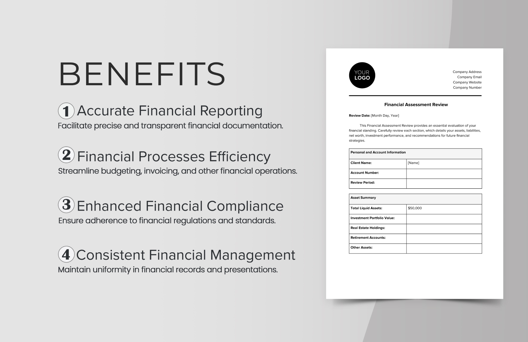 Financial Assessment Review Template In Word PDF Google Docs Download Template