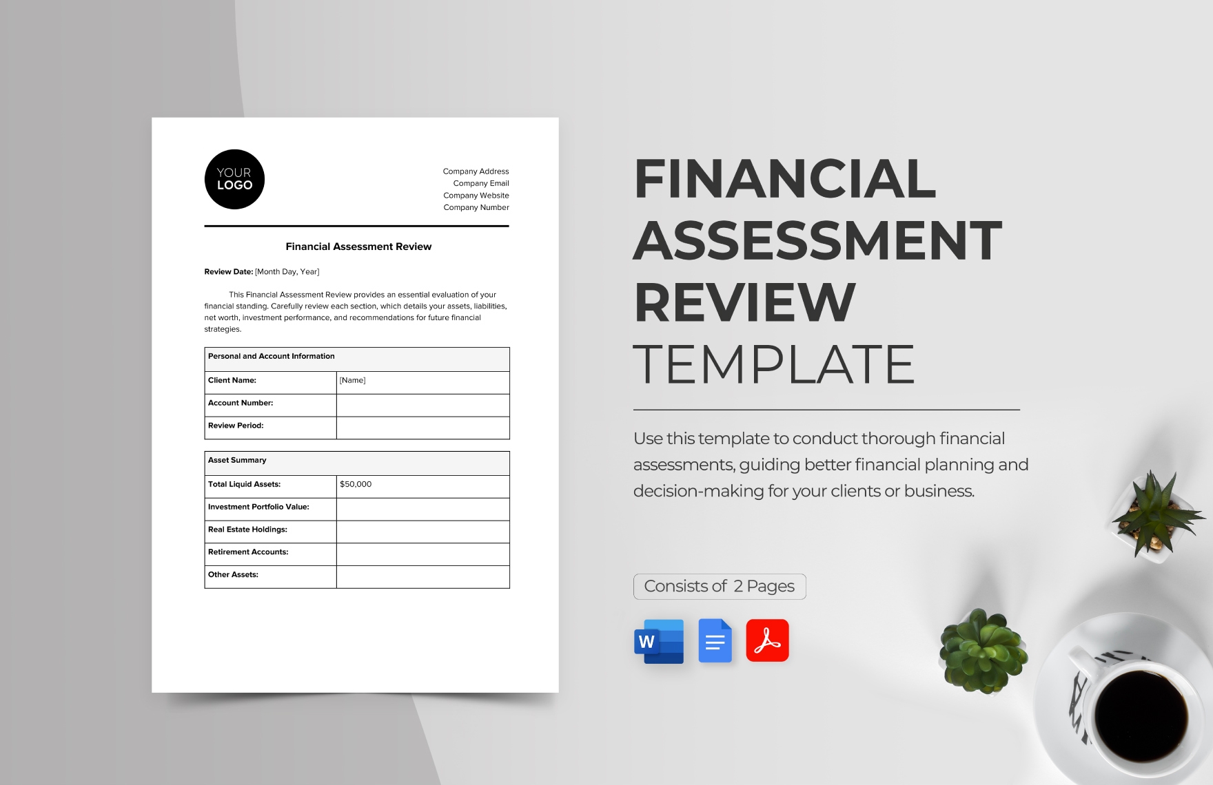 Financial Assessment Review Template In Word PDF Google Docs Download Template