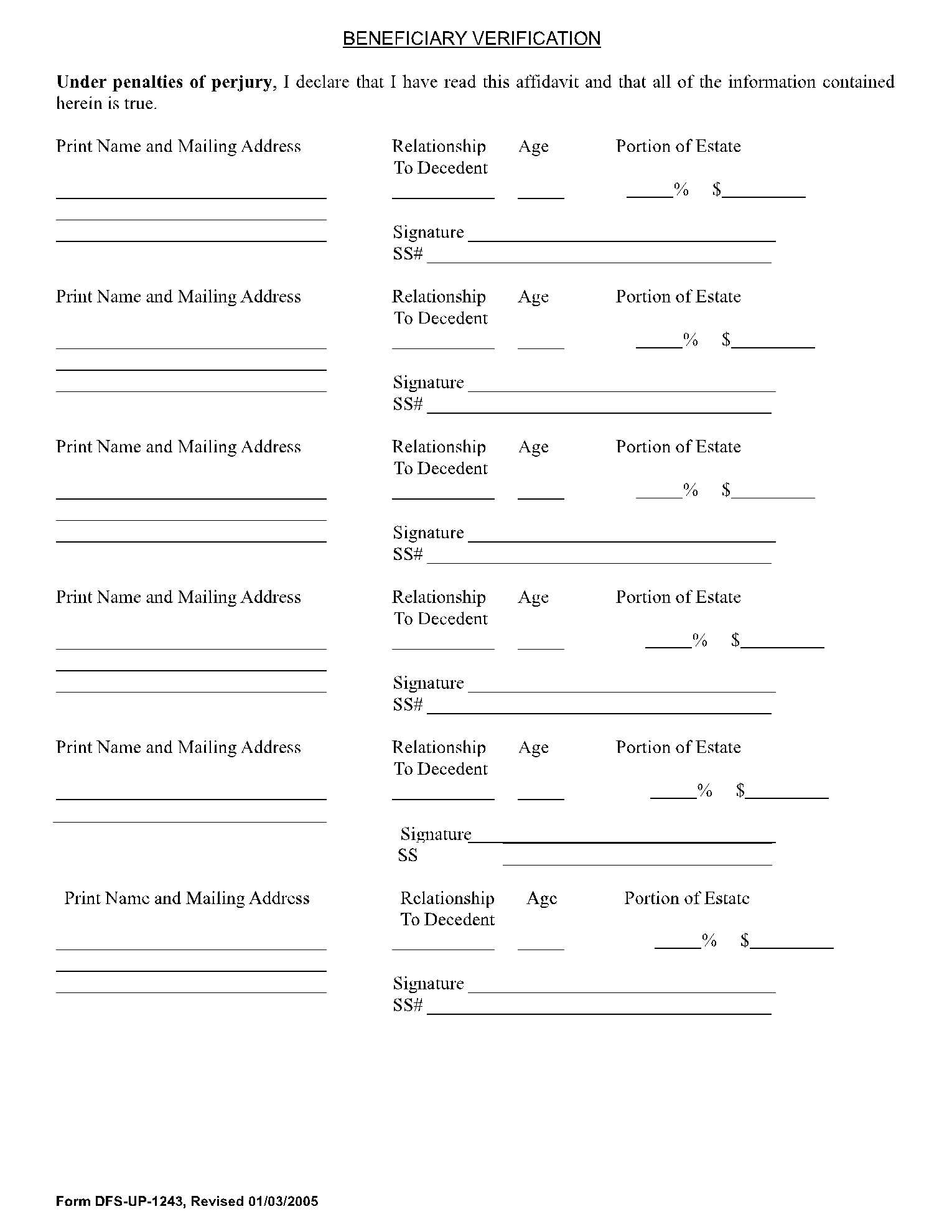 Florida Small Estate Affidavit Form Free Download CocoSign
