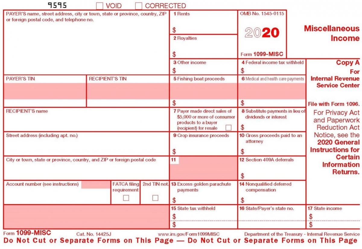 Form 1099 NEC Now Used To Report Non Employee Compensation Ohio 
