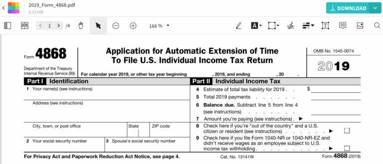 Form 4868 Fill IRS Extension Form Online For Free Smallpdf