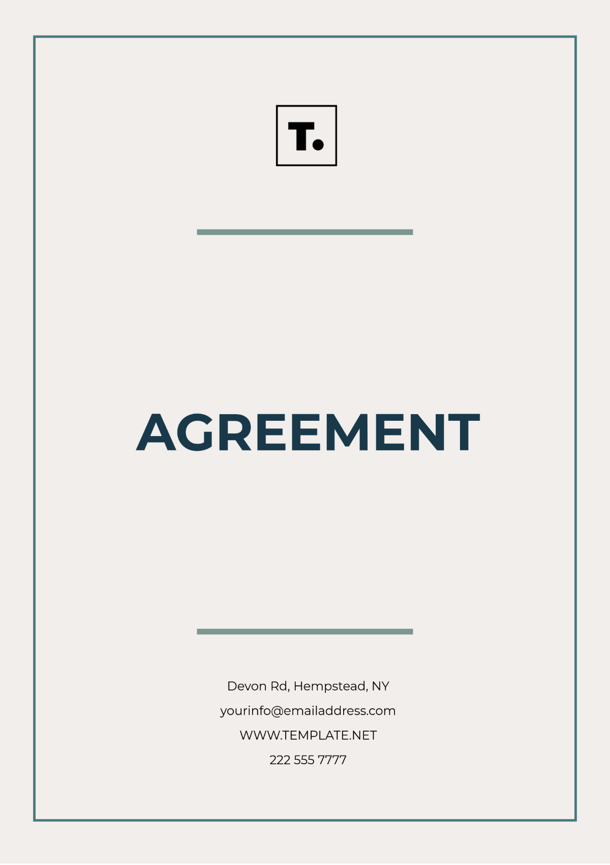 Free Agreement Templates Editable And Printable