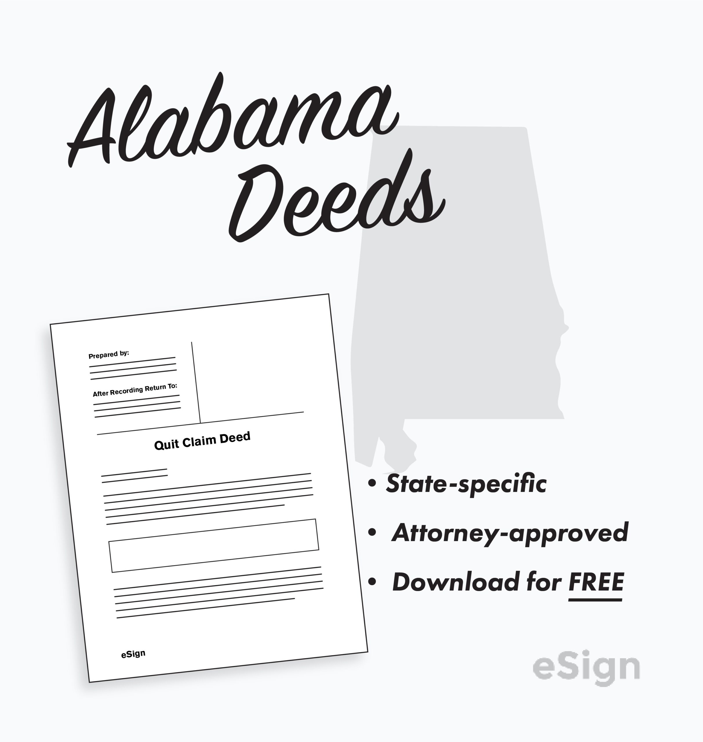 Free Alabama Deed Forms PDF Word