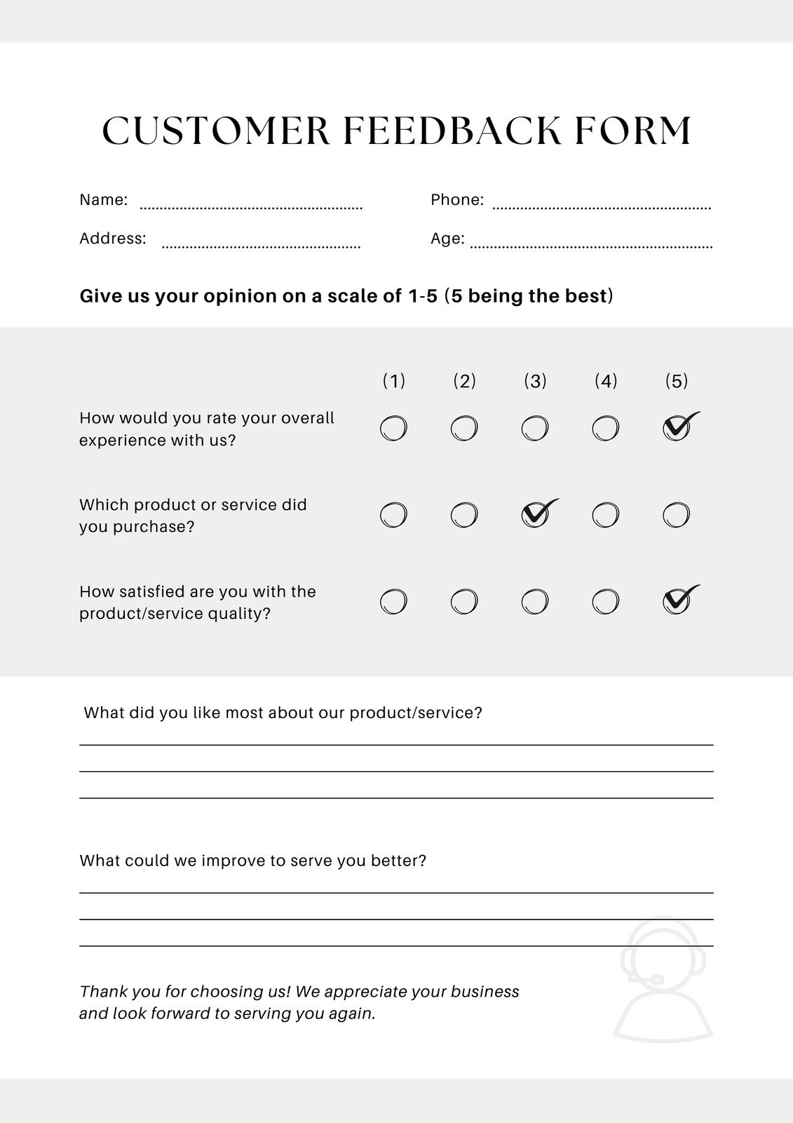 Free Feedback Printable Forms Pinterest