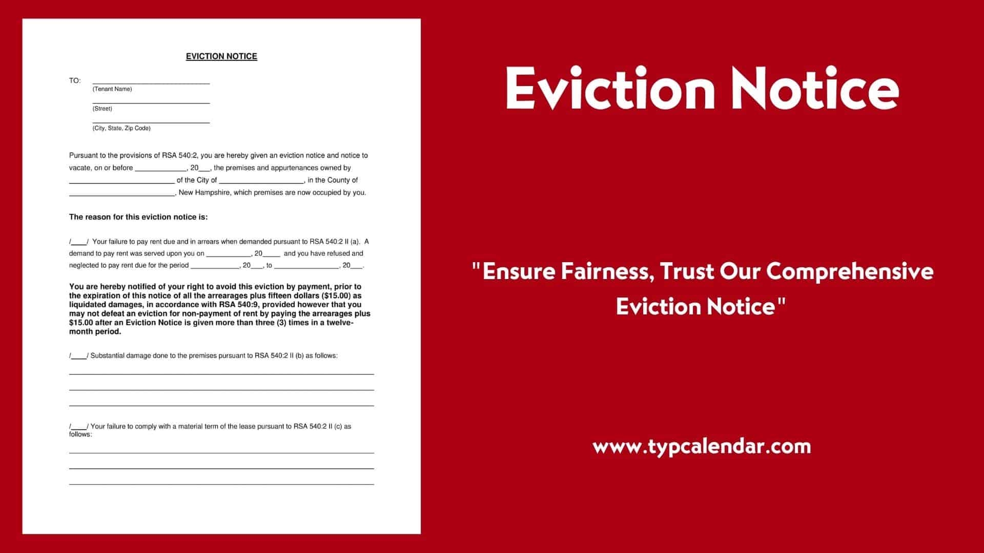 Free Printable 30-Day Notice Forms