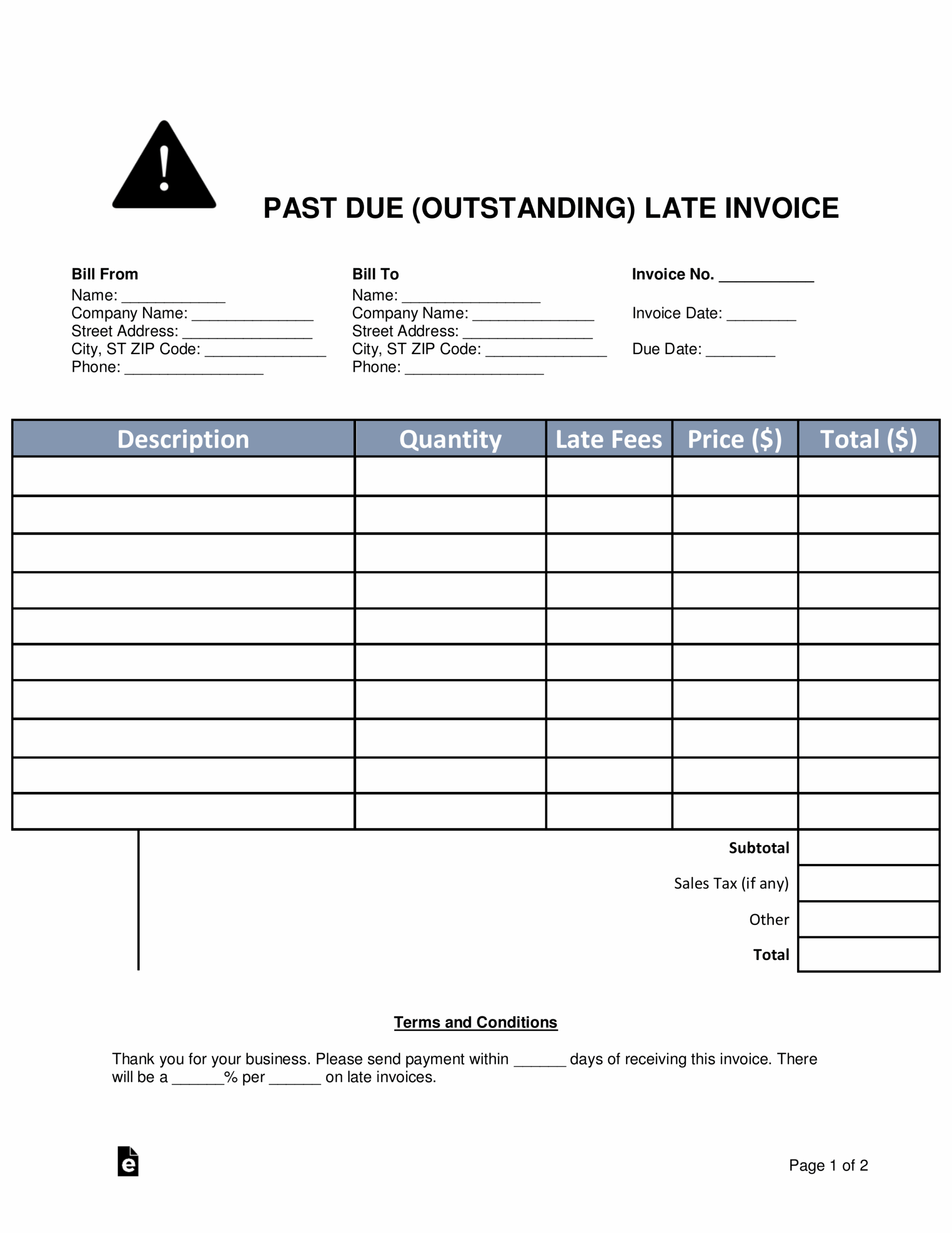 Free Printable Invoice Forms
