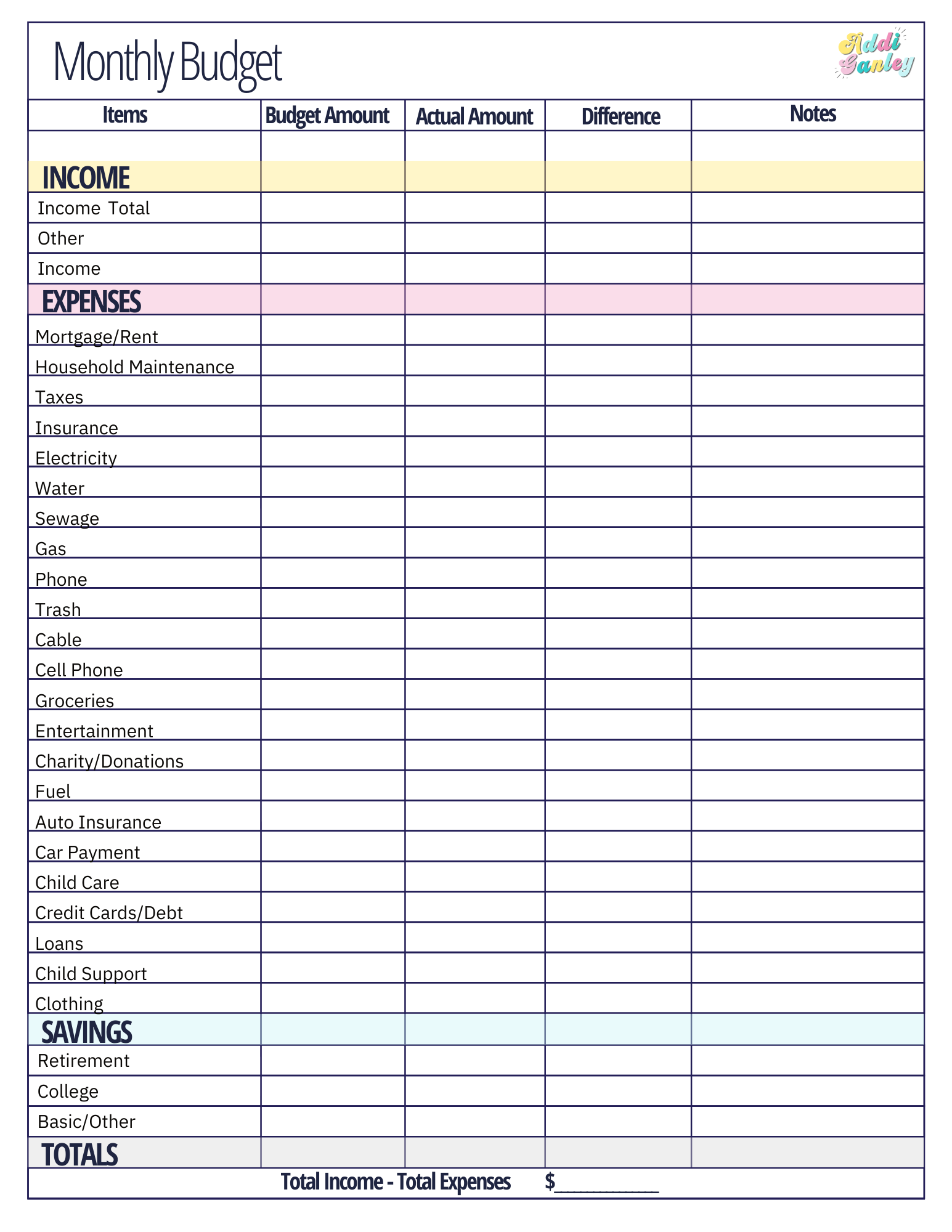 Free Blank Monthly Expense Worksheet Download Free Blank Monthly Expense Worksheet Png Images Free Worksheets On Clipart Library