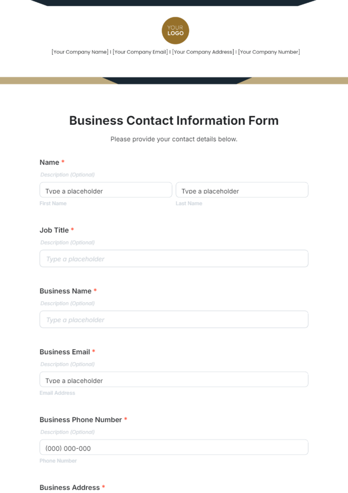 Free Business Form Templates To Edit Online