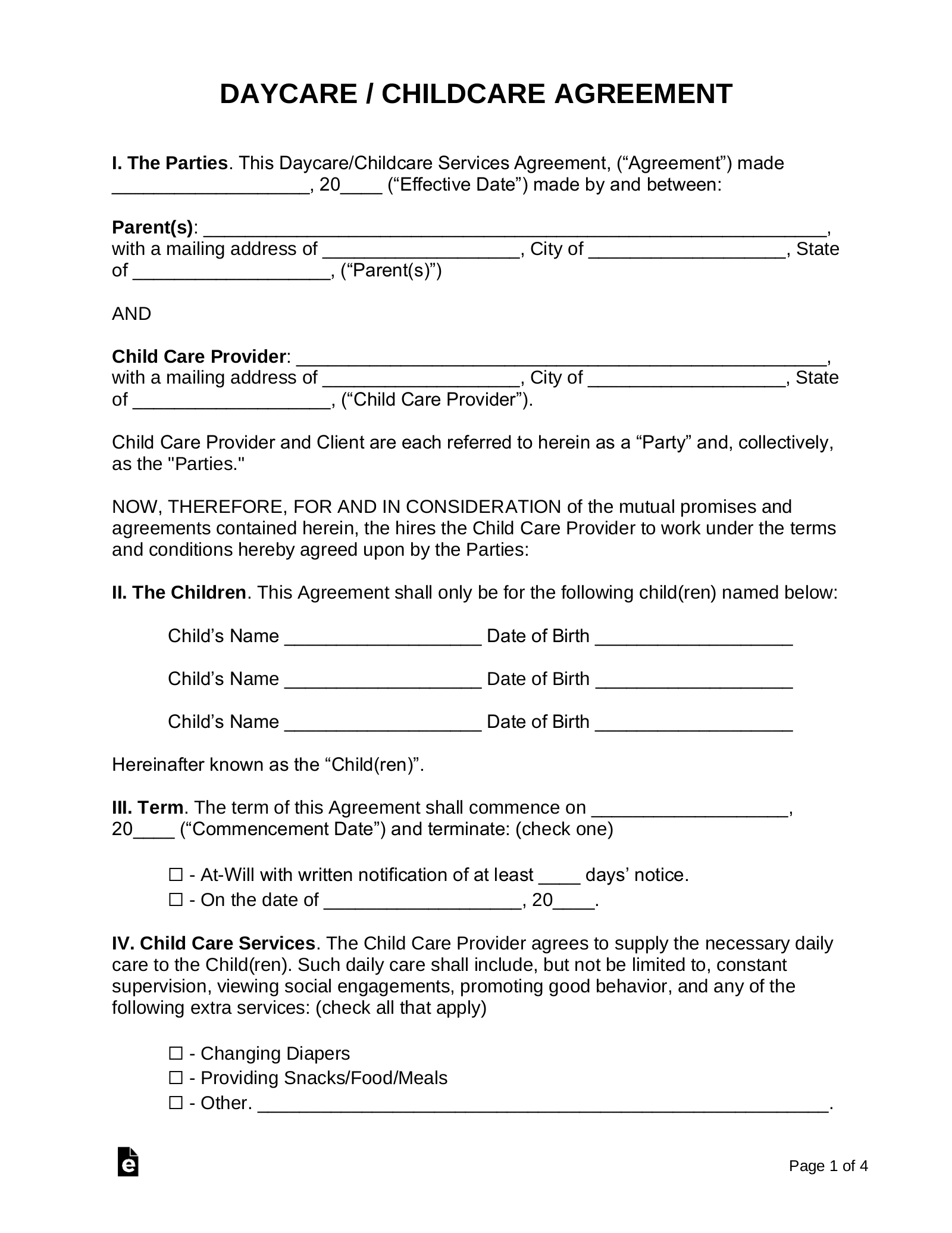 Daycare Tax Form Free Printable
