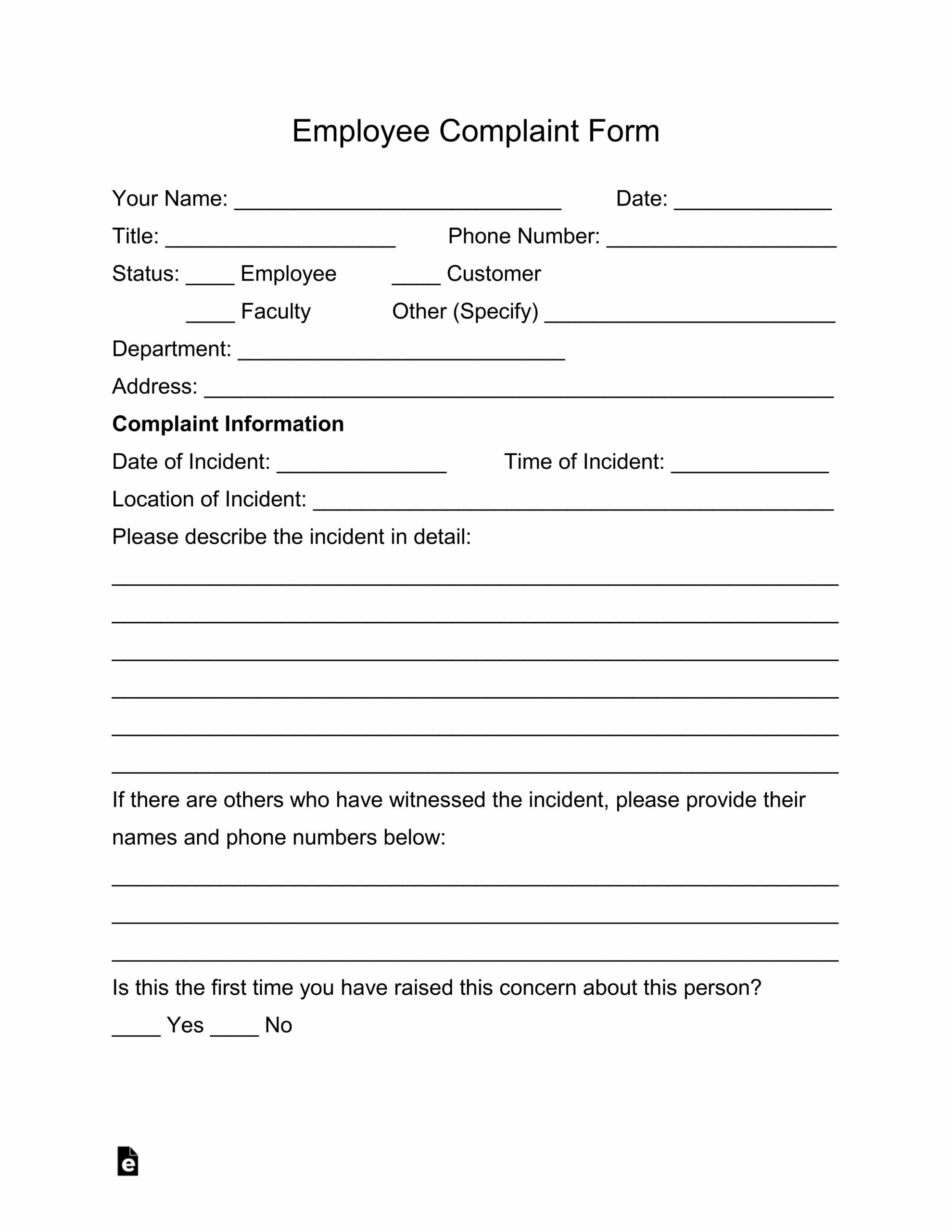 Free Employee Information Form PDF Template CocoDoc