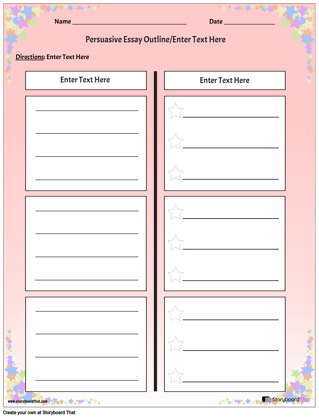 Free Printable Outline Form