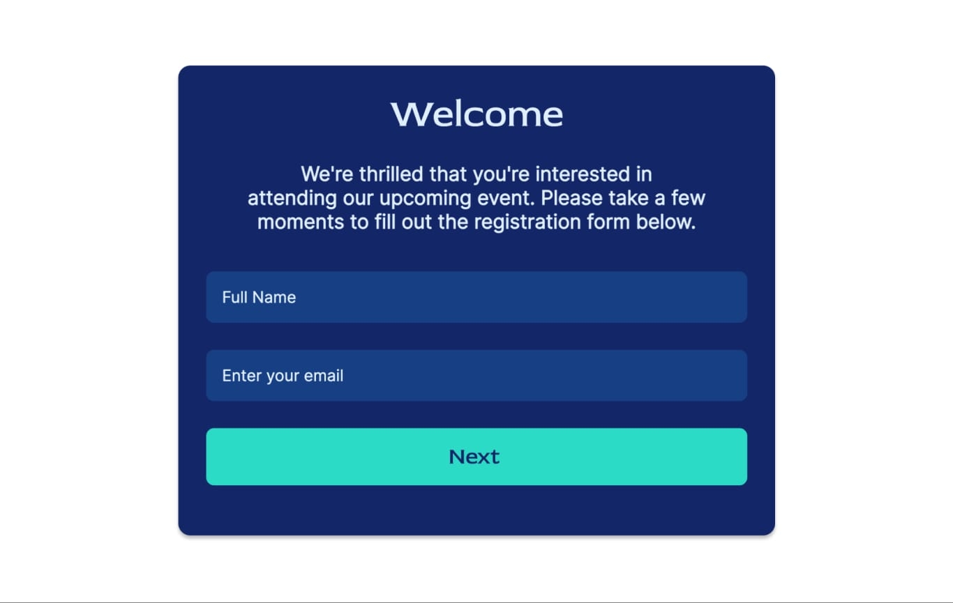 Free Event Registration Form Template Visme