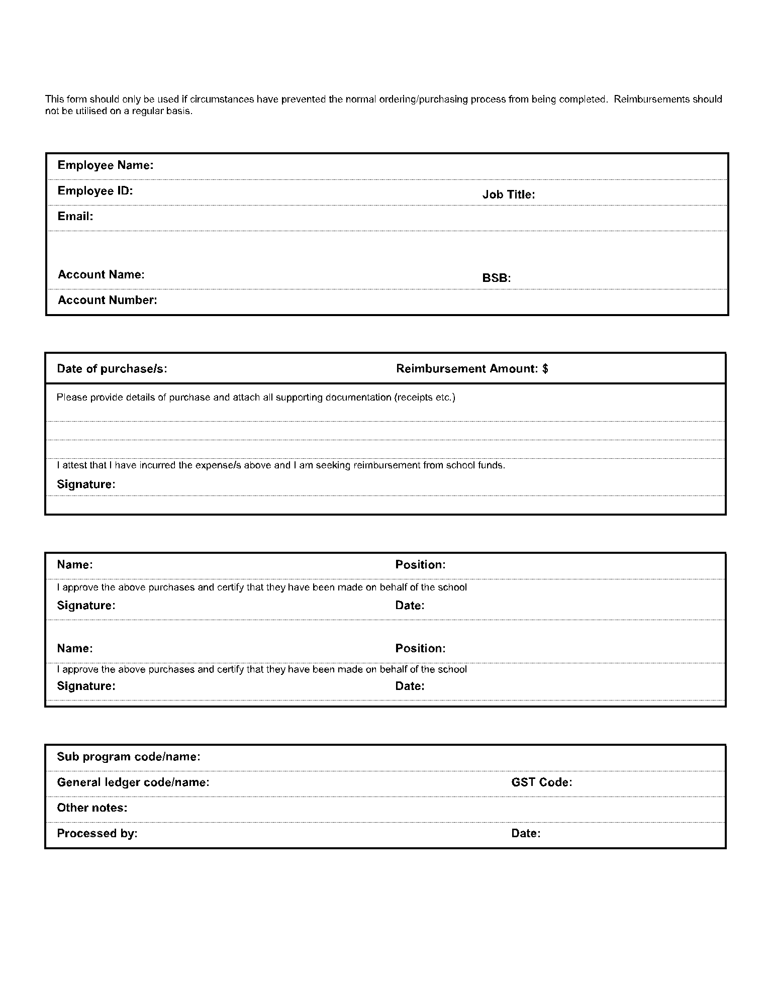 Free Expense Reimbursement Forms 2021 PDF CocoSign