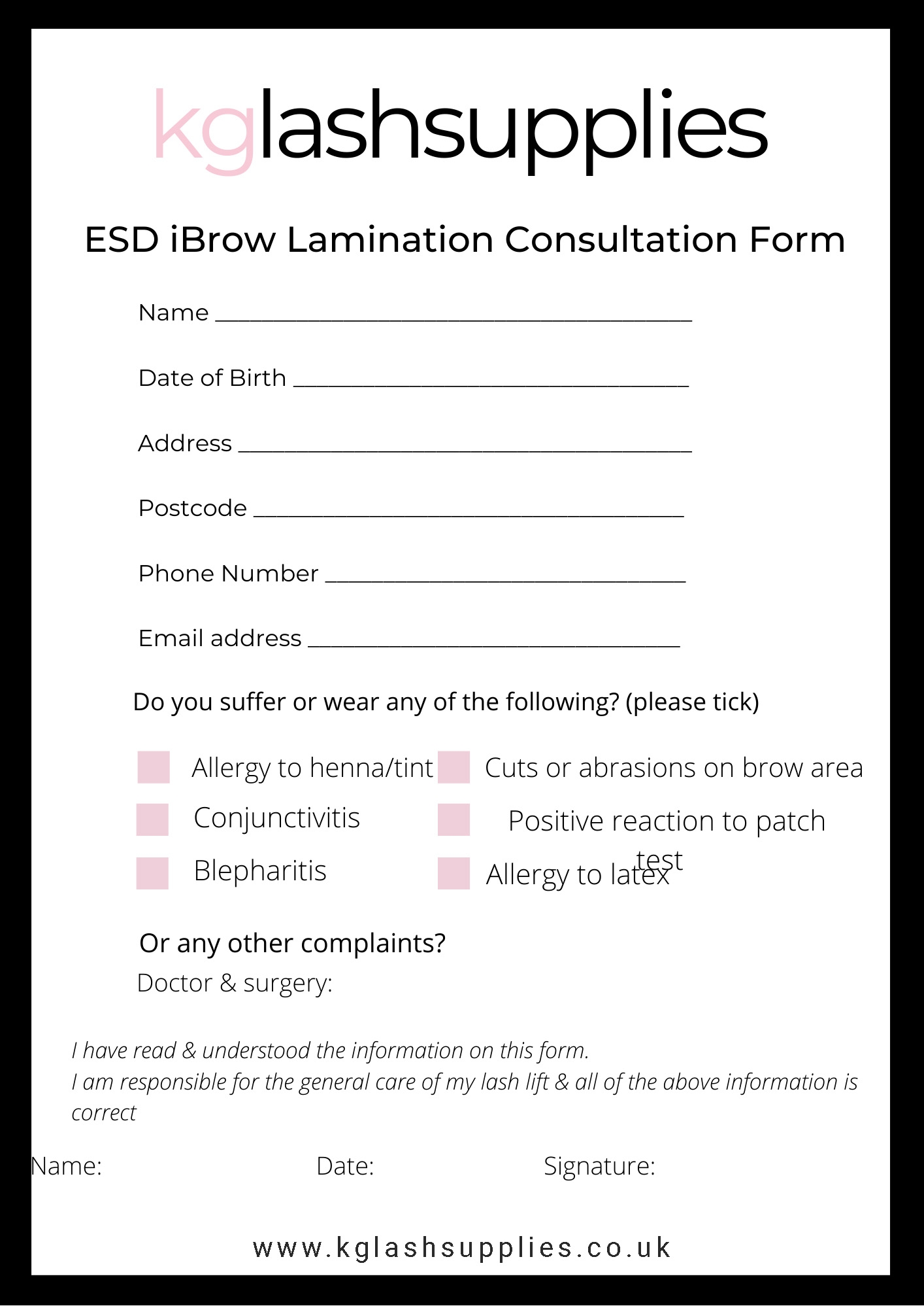 Free Eyelash Extension Resources Consultation U0026 Aftercare Forms
