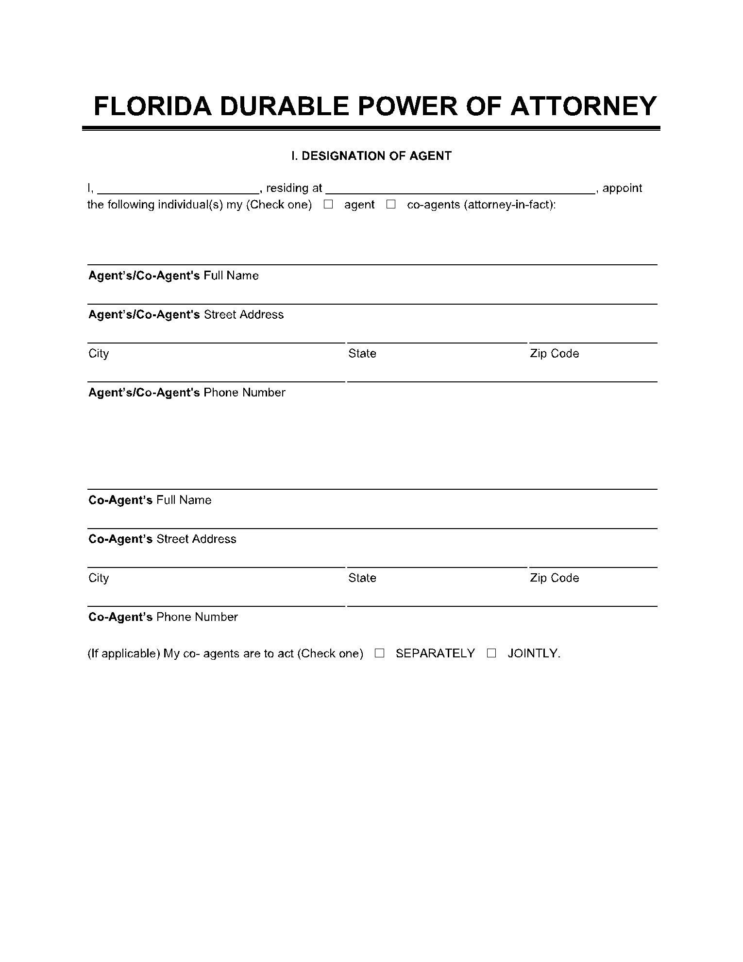 Free Printable Financial Power Of Attorney Form