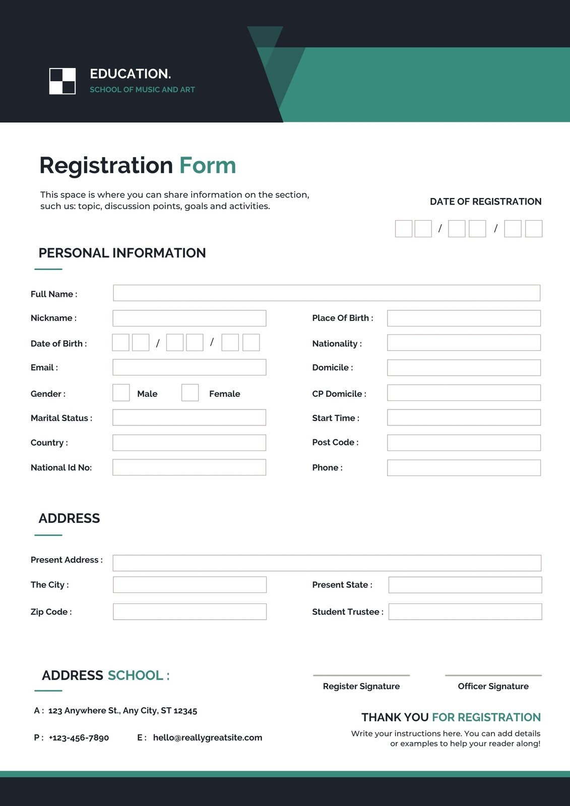 Free Form Document Templates To Customize And Print Canva