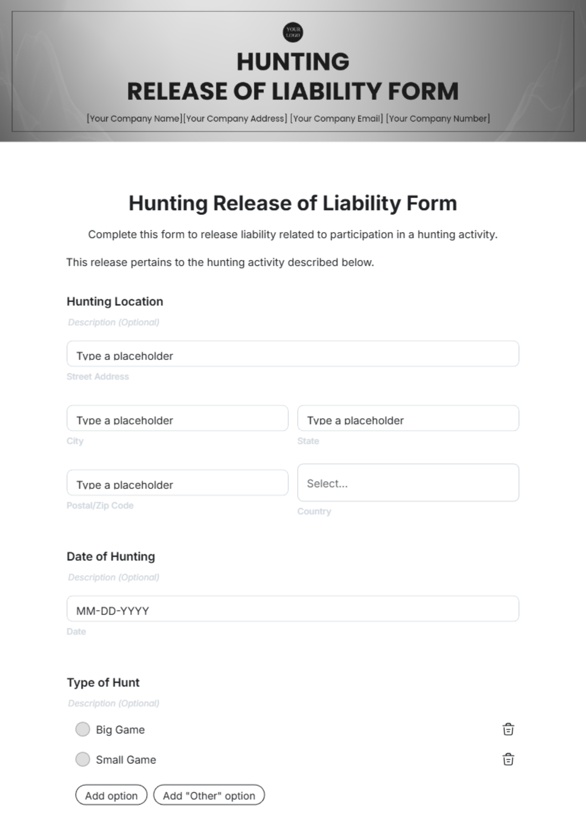 Free Form Templates To Edit Online