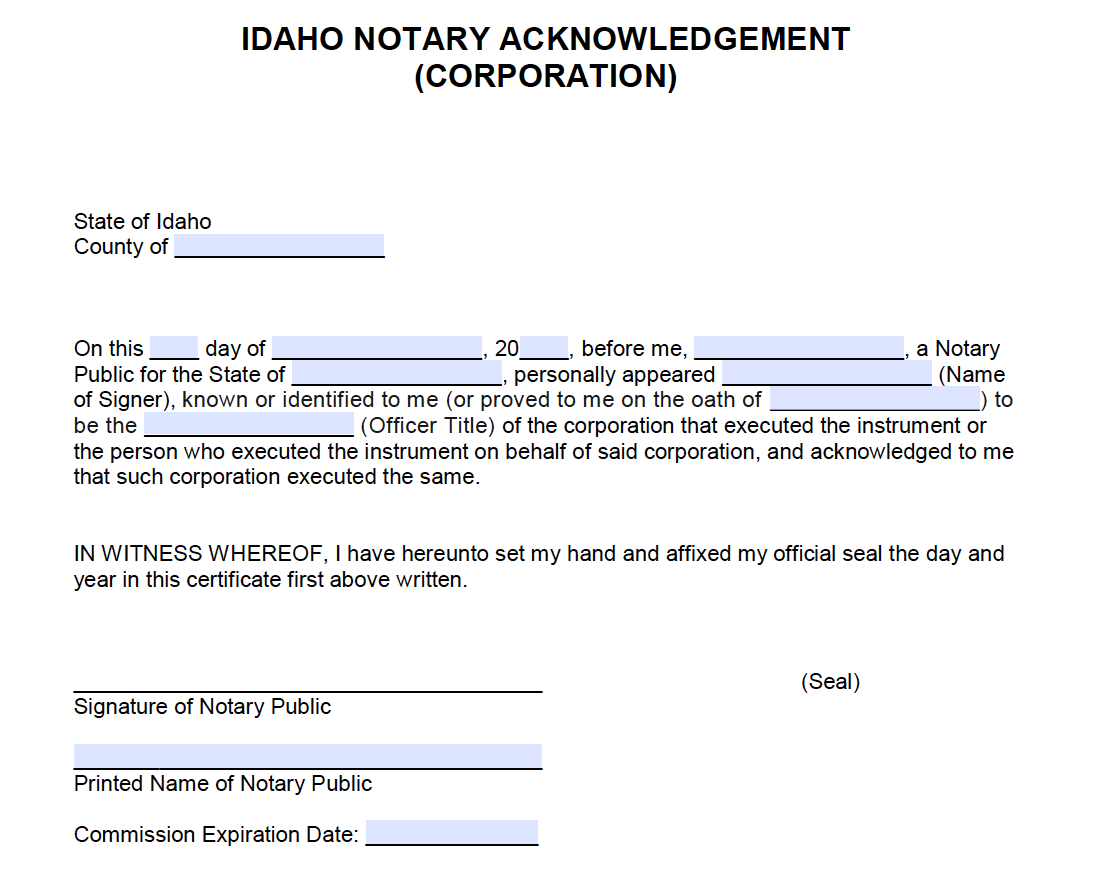 Printable Free Annulment Form Idaho