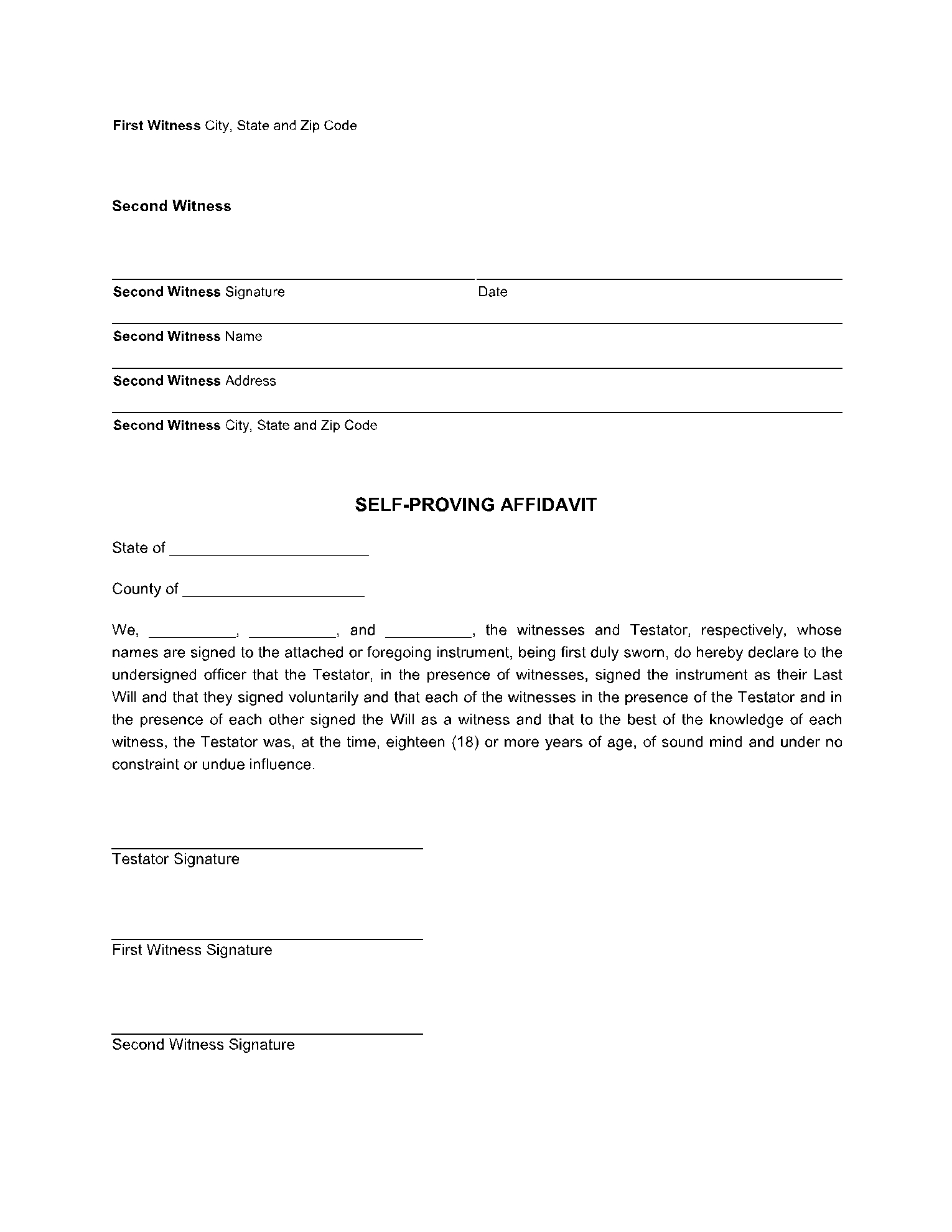 Free Illinois Last Will And Testament Form CocoSign