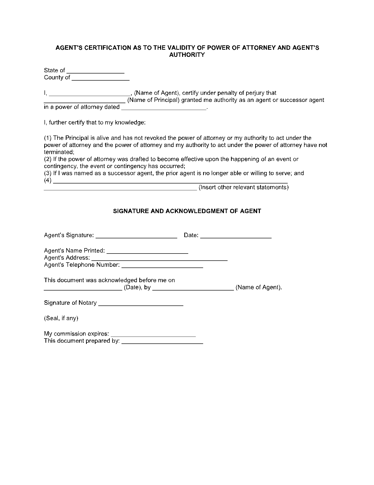 Free Printable Illinois Financial Power Of Attorney Forms