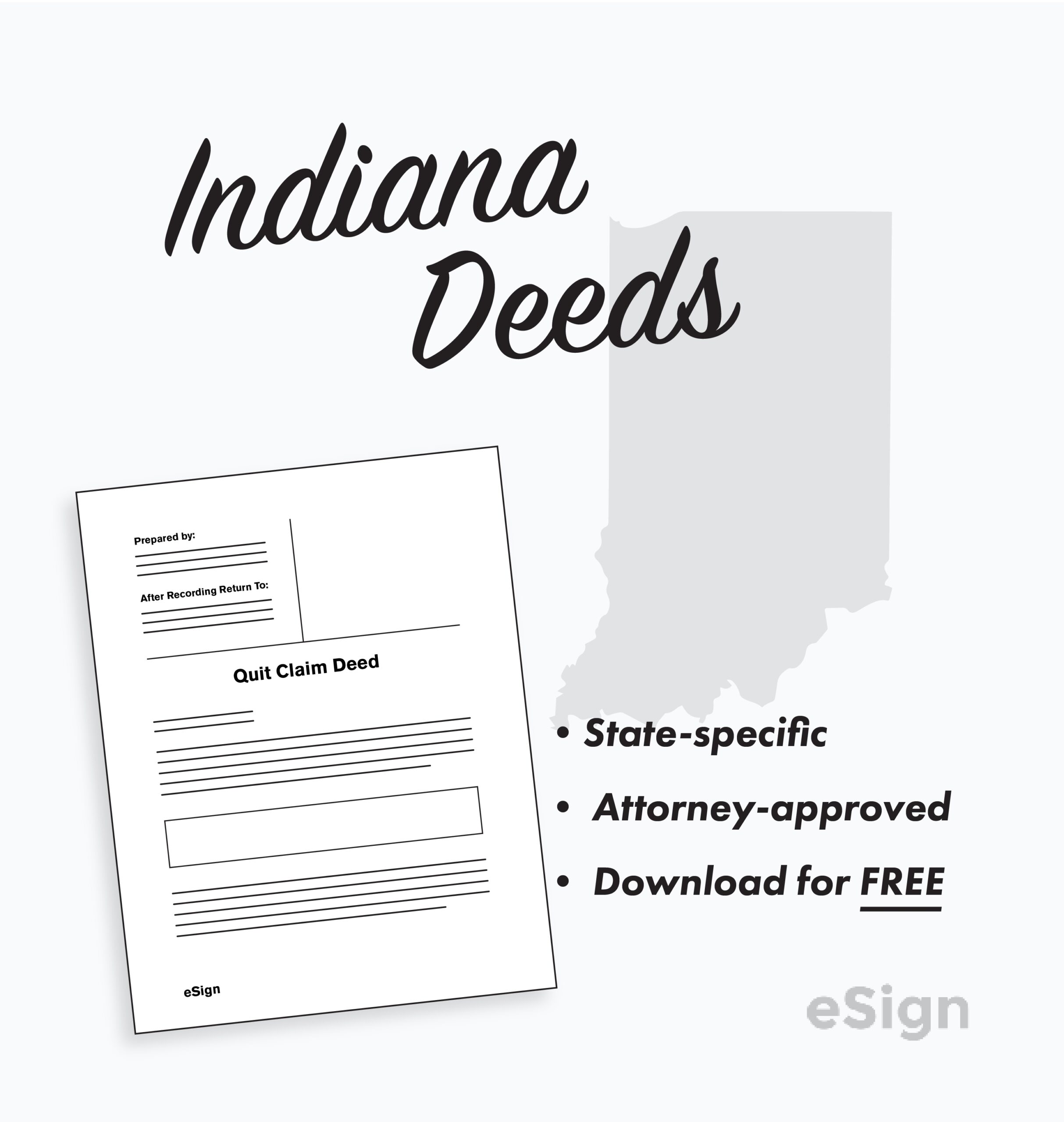 Free Pdf Printable Indiana Quit Claim Deed Form