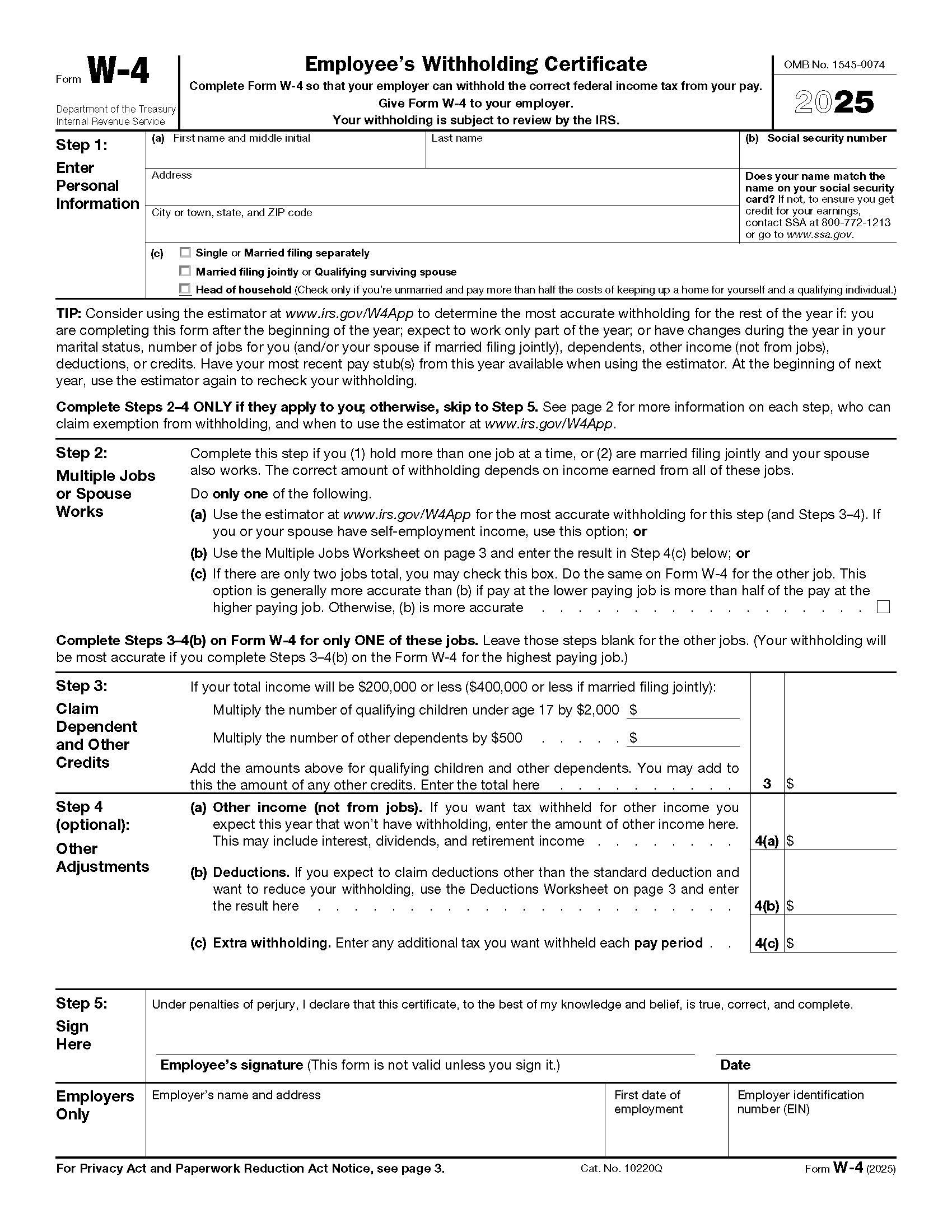 Blank Free Printable I-9 Form