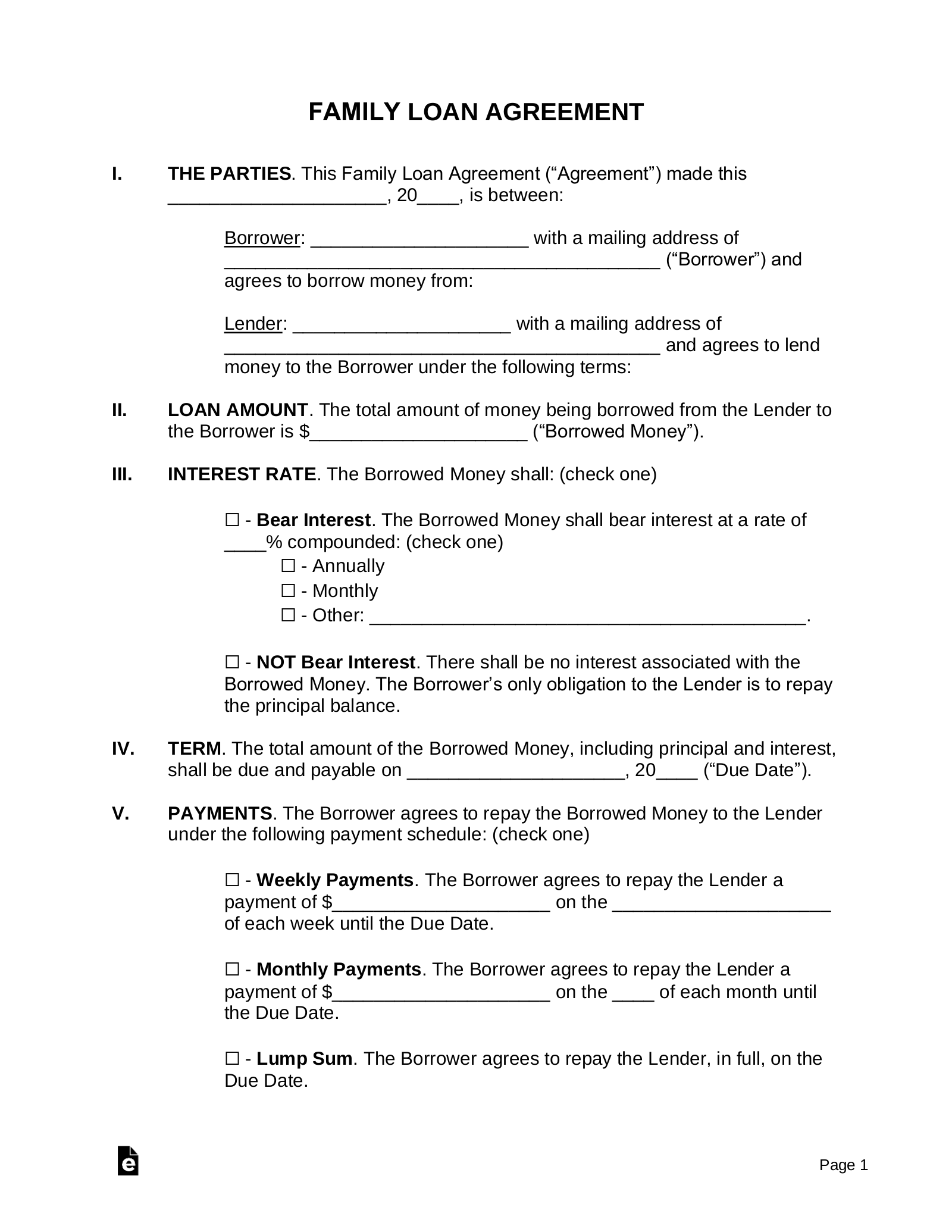 Free Printable Mortgage Form Word Document