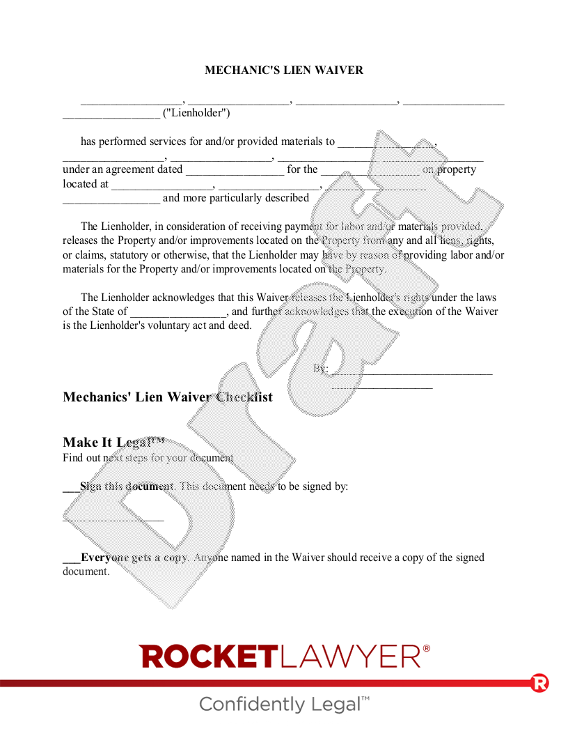Free Printable Lien Release Form