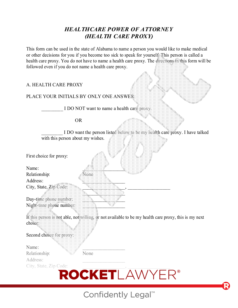 Free Medical POA Template U0026 FAQs Rocket Lawyer