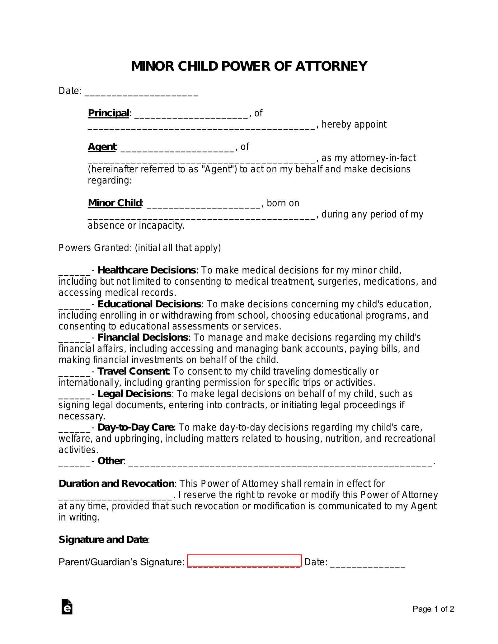 Free Minnesota Temporary Custody Of A Minor Printable Forms