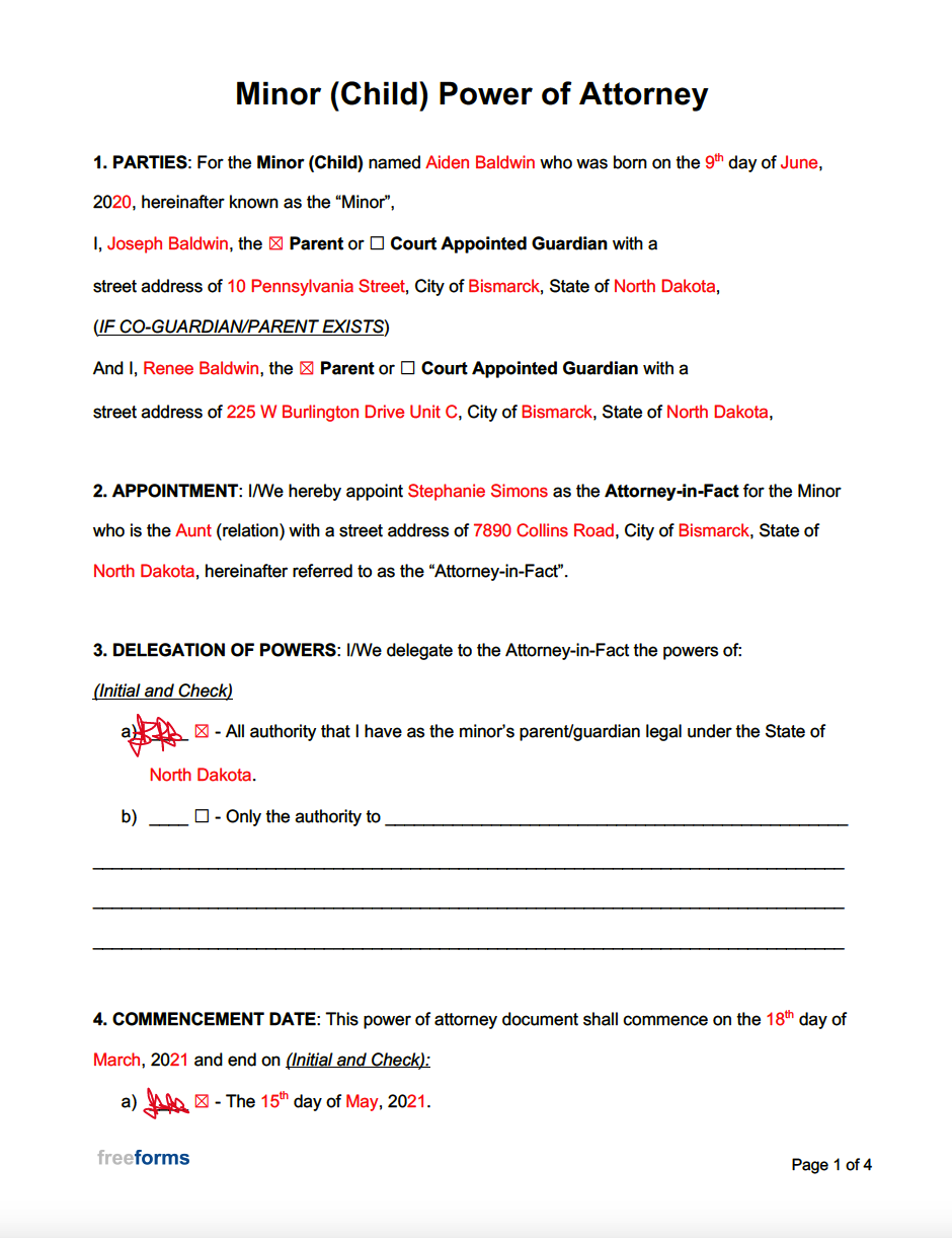 Free Printable Child Guardianship Forms In Case Of Death Virginia