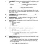 Free New Jersey Separation Agreement Template PDF Word EForms