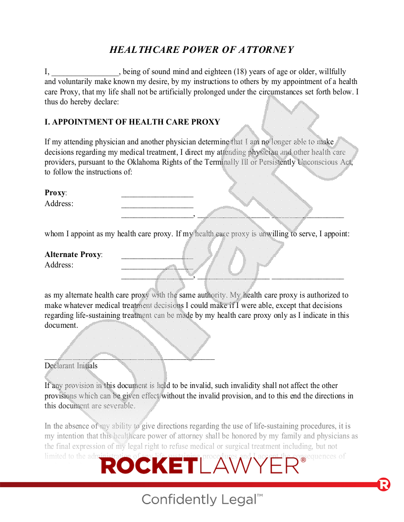 Free Printable Forms Divorce Oklahoma