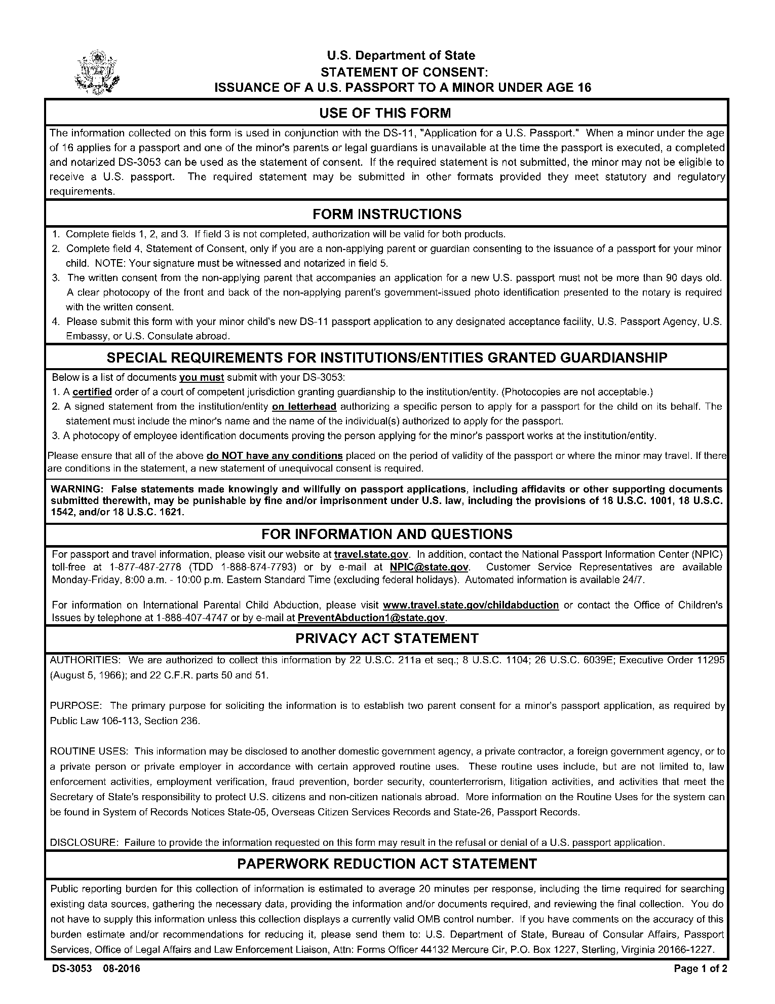 Free Passport Parental Consent Template In 2021 CocoSign