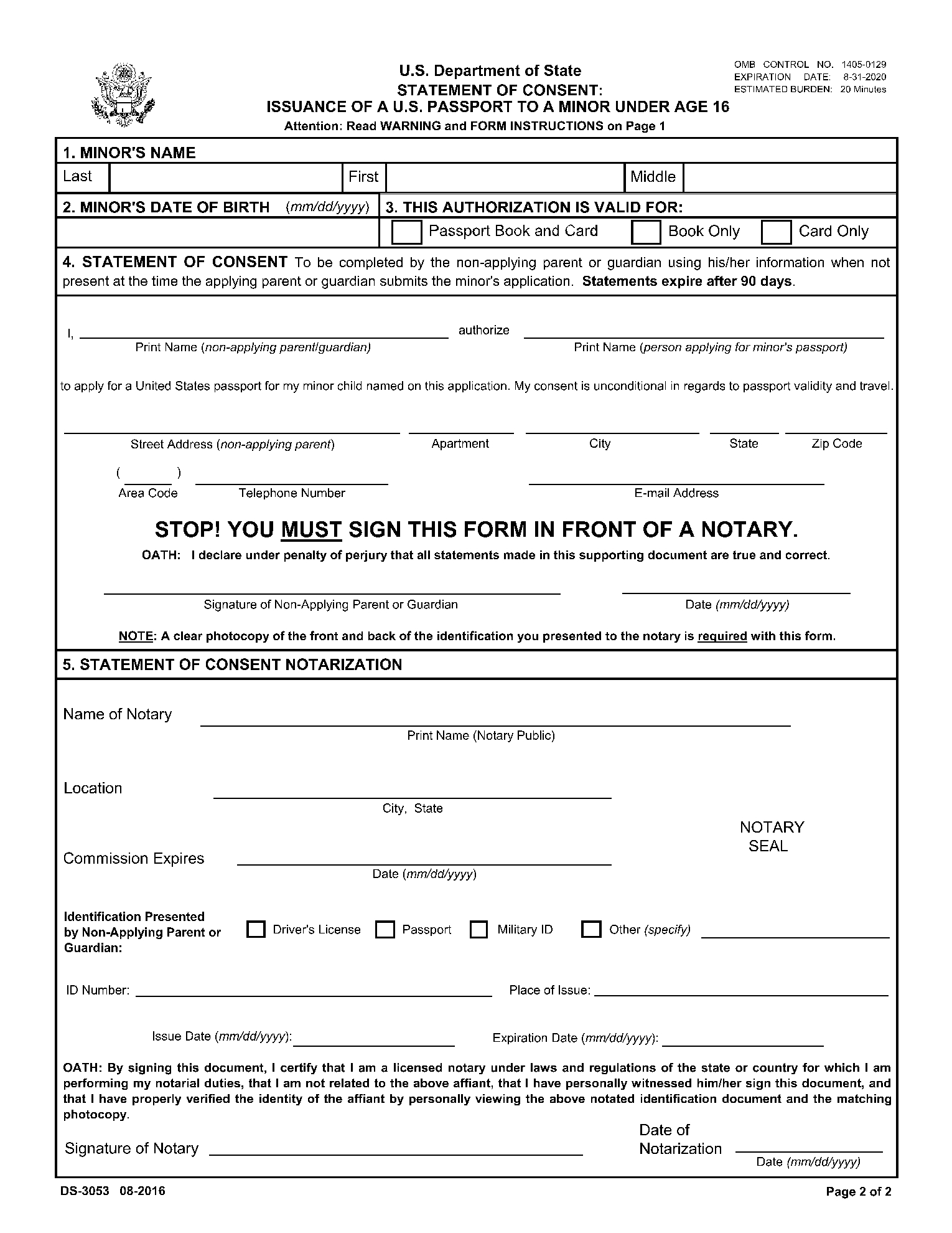 Free Passport Parental Consent Template In 2021 CocoSign