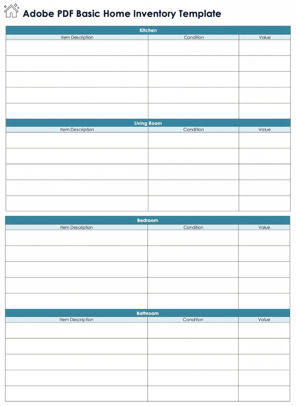 Free PDF Inventory Sheets U0026 Templates Editable U0026 Printable
