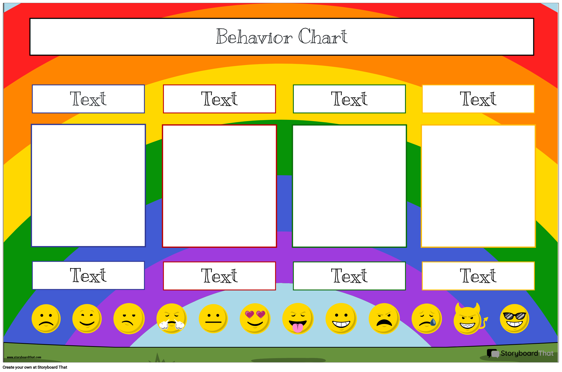 Free Printable Behavior Chart Templates StoryboardThat