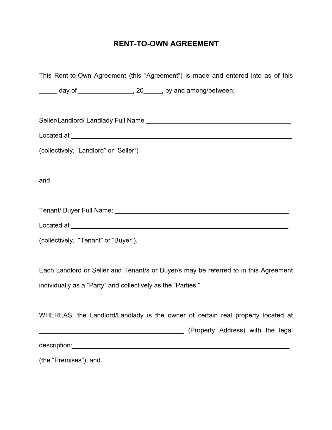 Free Printable Easy to Edit Contract And Agreement Templates 