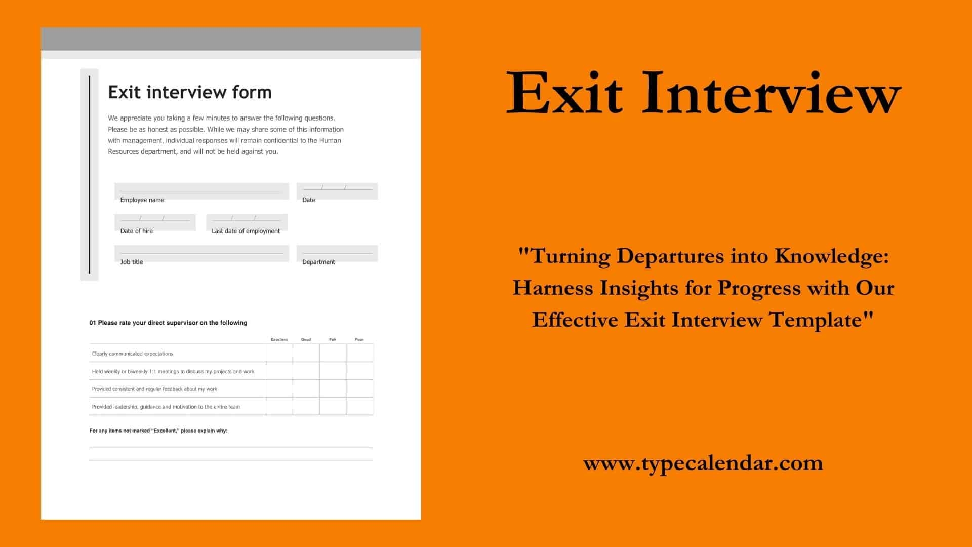 Free Printable Exit Interview Templates Word PDF Excel 