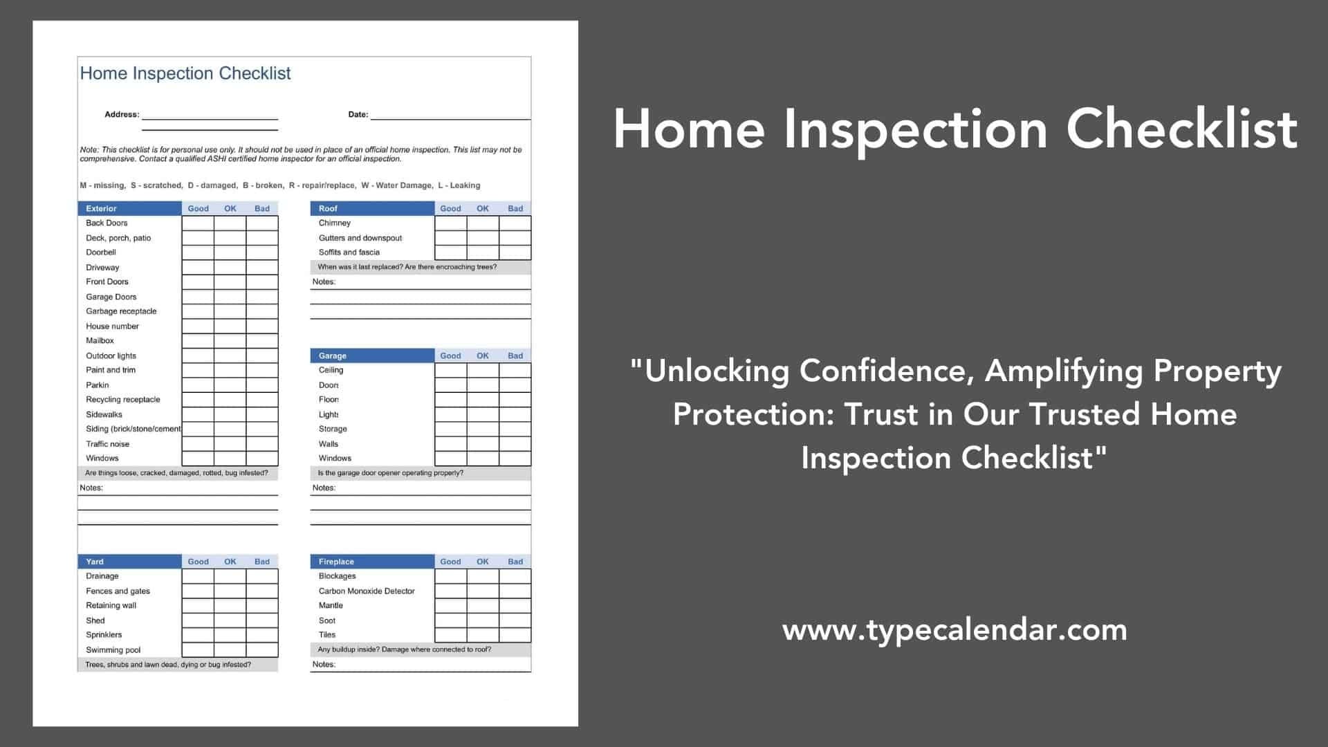 Free Printable Home Inspection Forms
