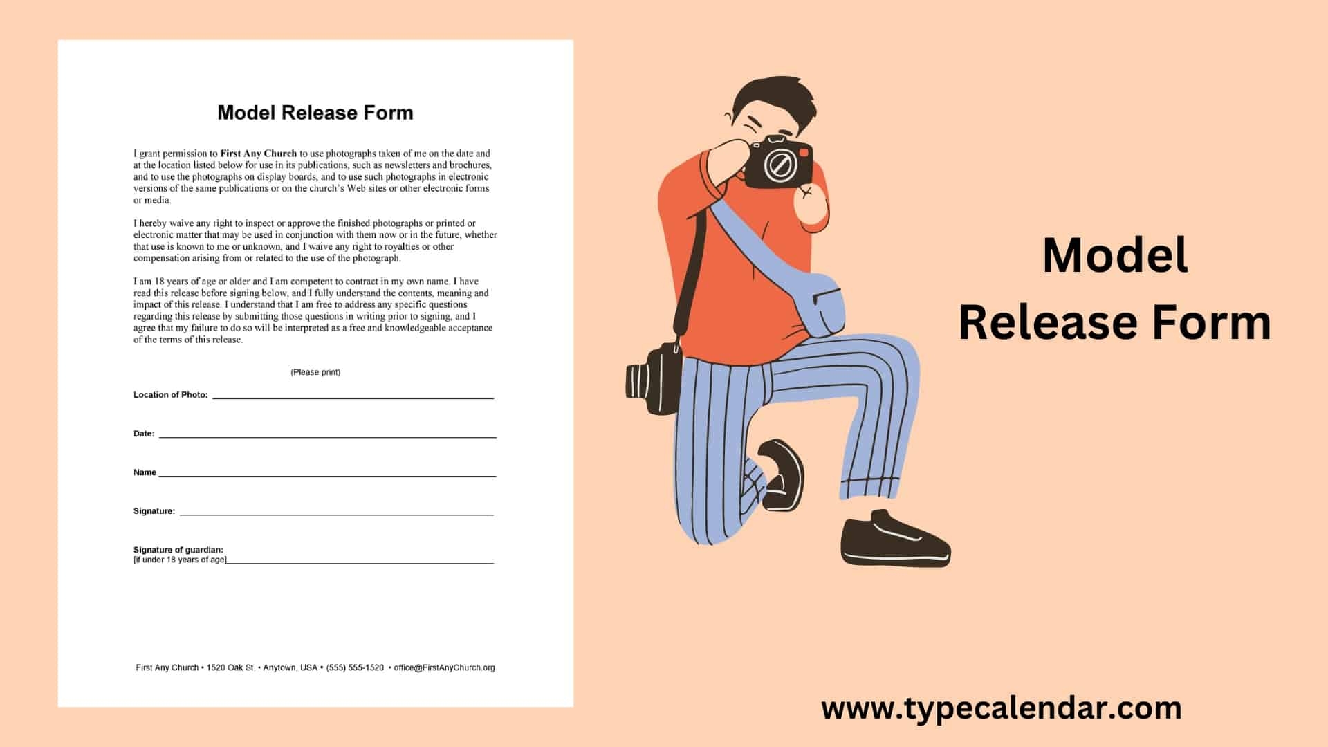 Free Printable Model Release Form Templates PDF Word Photography