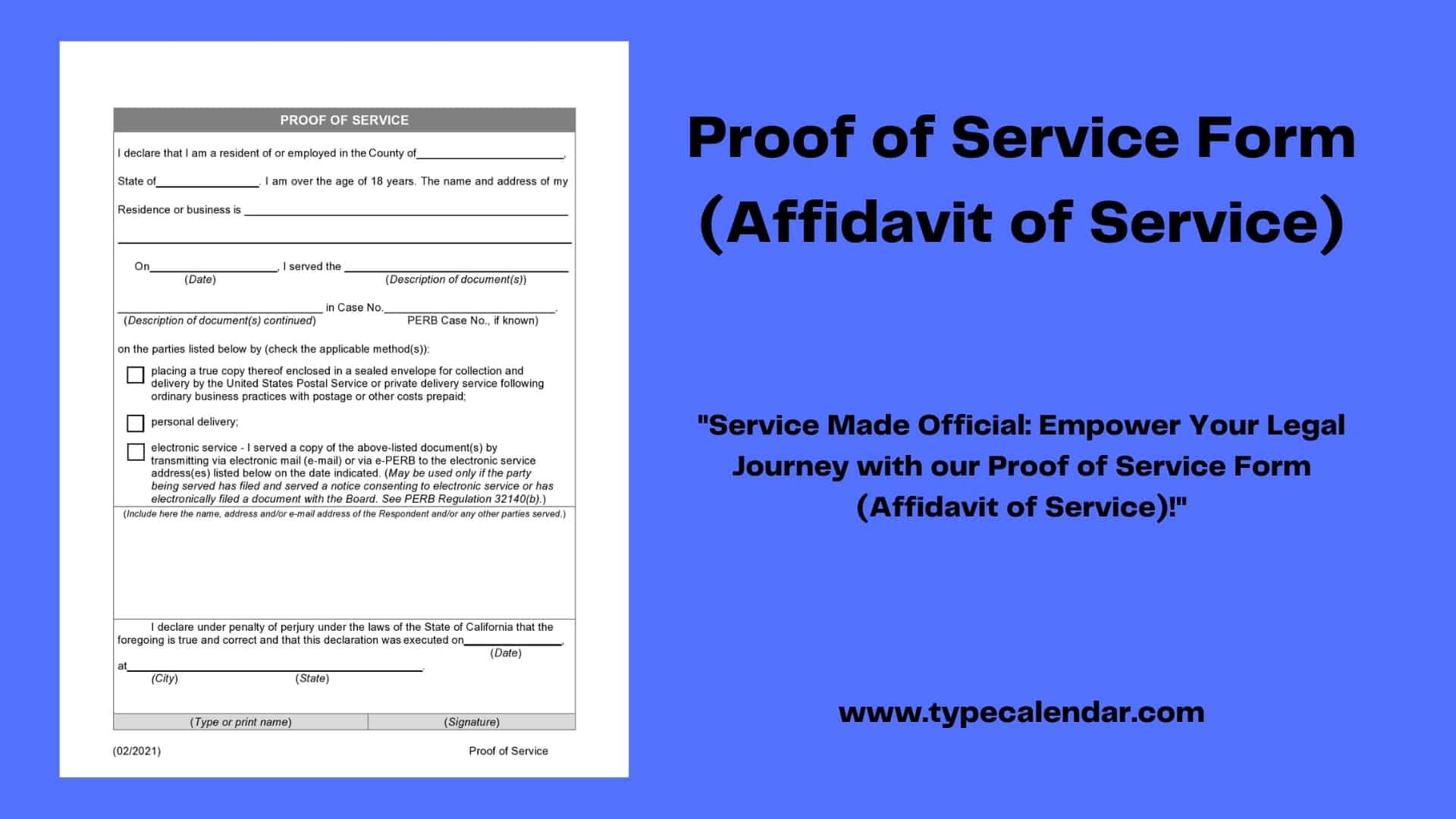 Free Printable Proof Of Service Form Templates PDF U0026 Word 
